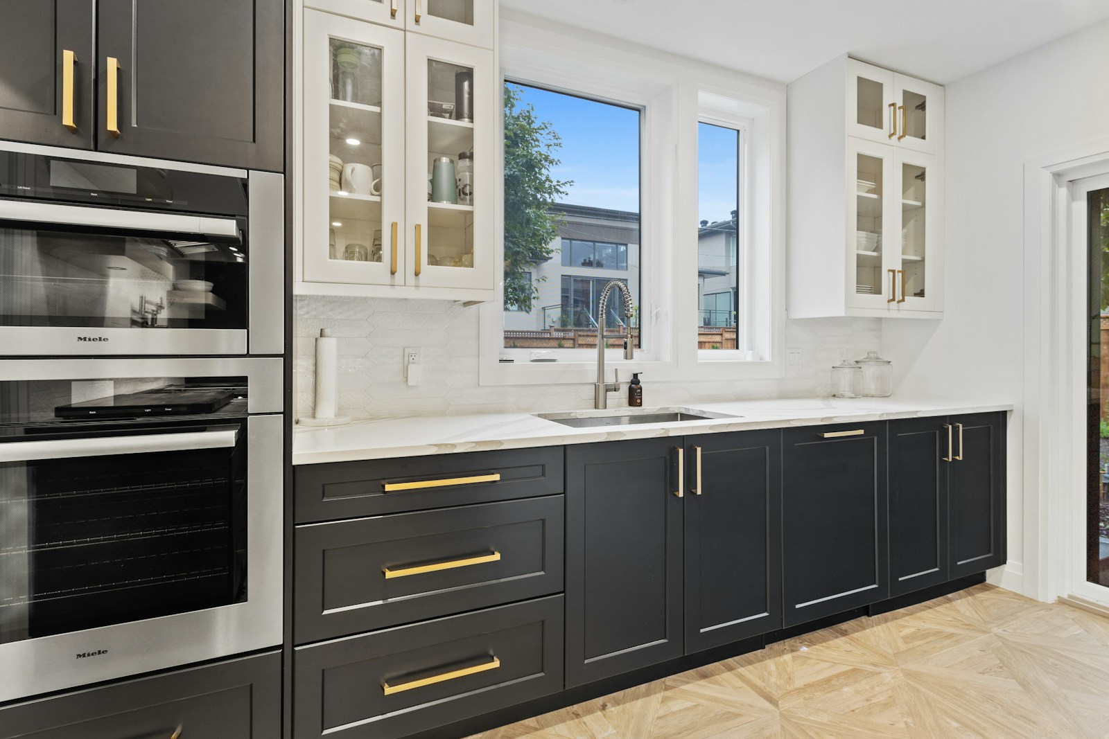 Modern contemporary cabinetry with clean lines and integrated storage solutions