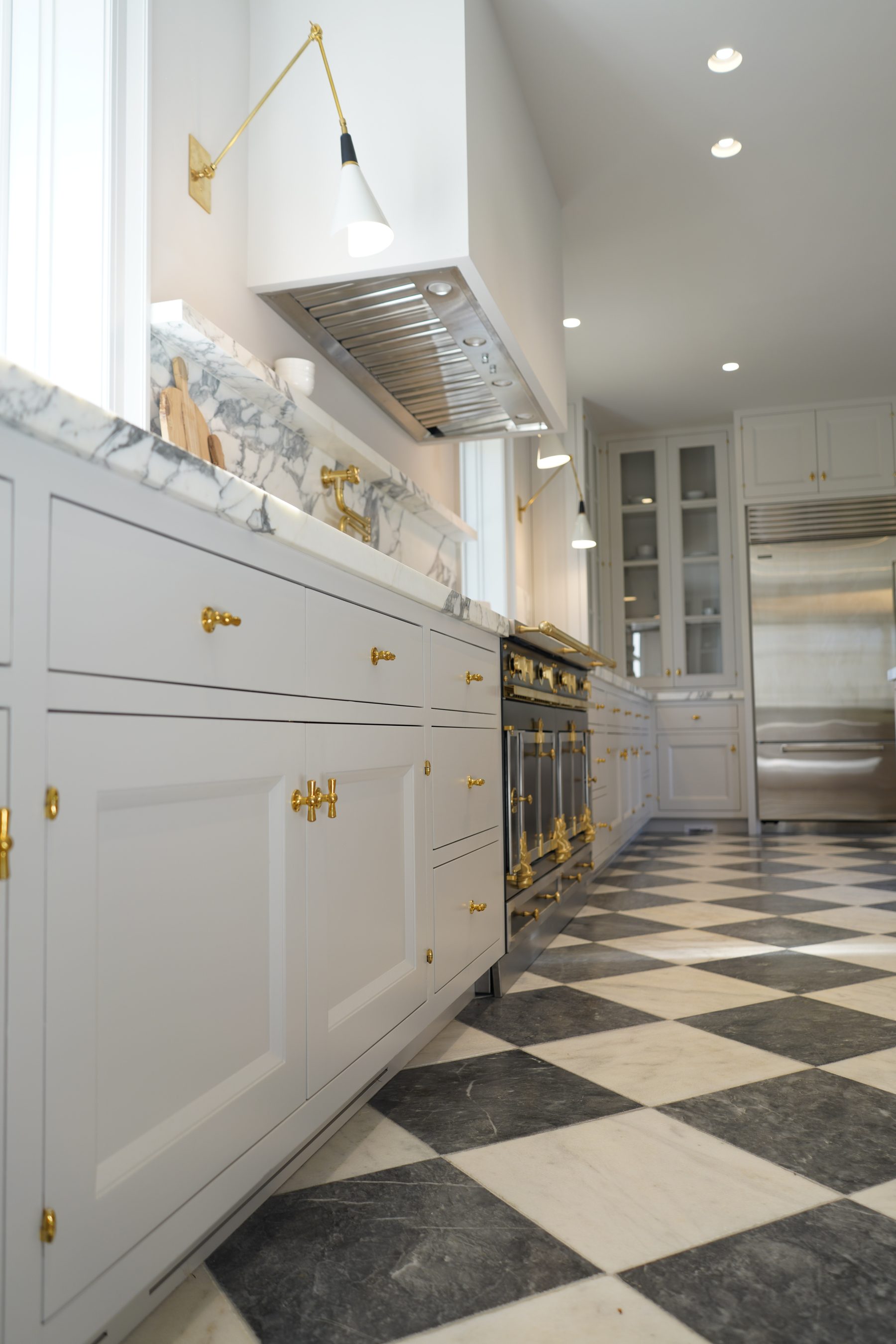 Custom white kitchen cabinet panel overview installation