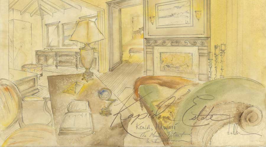 Custom master retreat design sketch H&J Cabinets