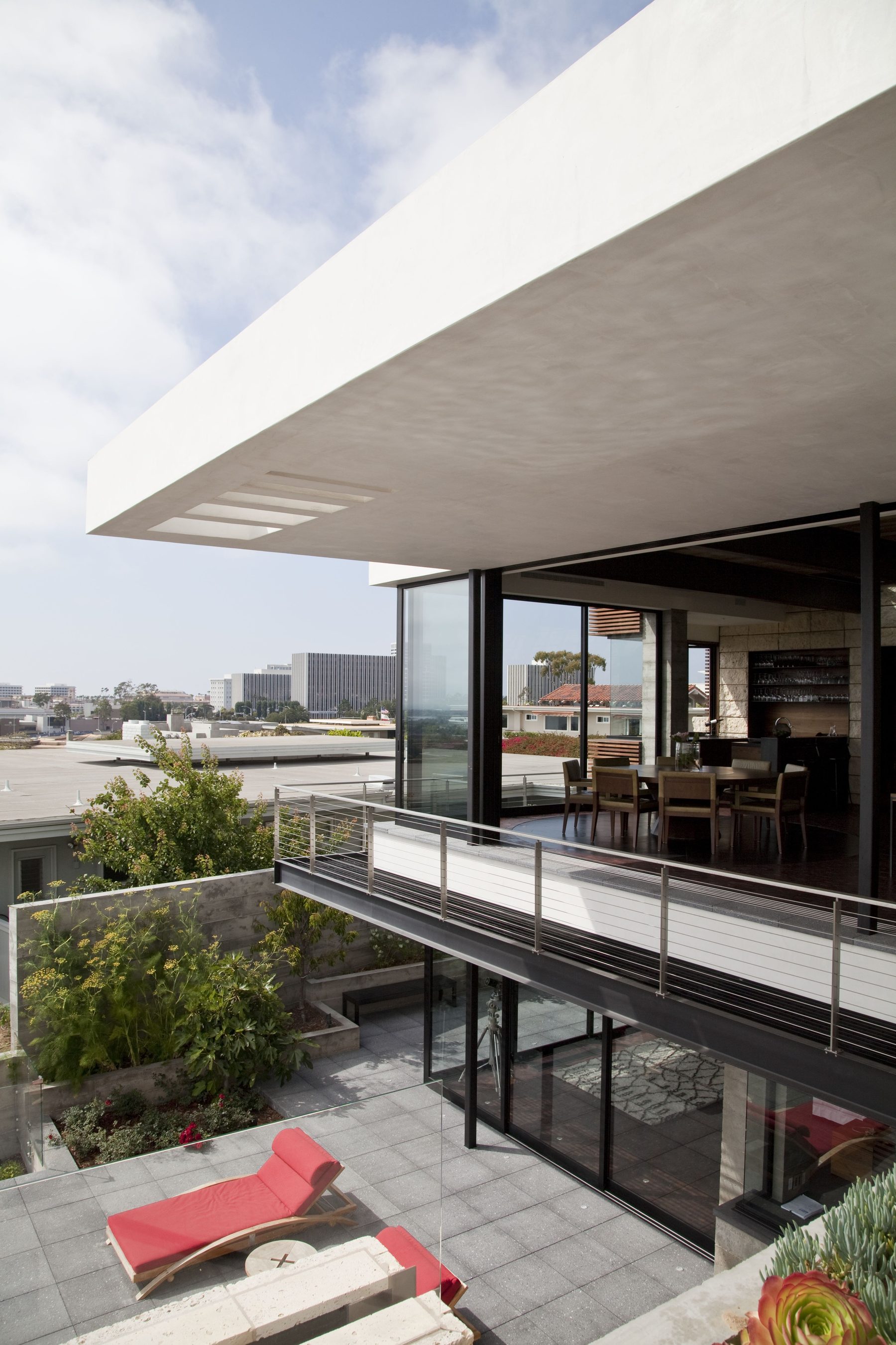 Newport Beach luxury residence exterior balcony panoramic view
